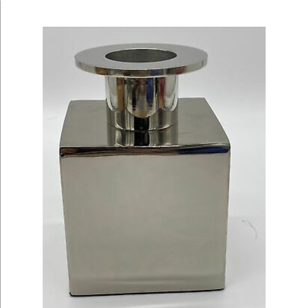 Michael Graves Designs Silver‎ Cube Candle Holder  great condition like n…